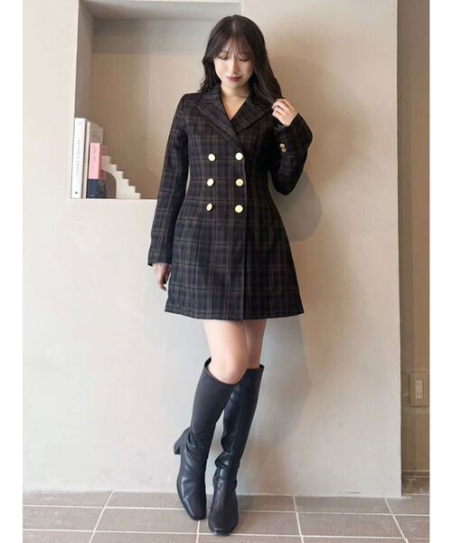 MERCURYDUO（マーキュリーデュオ）の「【追加生産】2WAYフィット&フレアジャケットワンピース（ワンピース・レディース・アイボリー/グレー・MEDIUM/SMALL）」の20枚目の写真