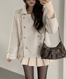 FAVORITO（ファヴォリート）の「ダブルブレストメルトンジャケット（ムートンコート）」