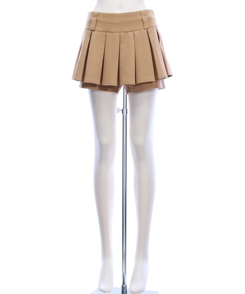 clear（クリア）の「ベルト付きプリーツミニスカート［韓国ファッション カジュアル ガーリー］≪新色追加≫（スカート・レディース・ブラック/チャコールグレー/ベージュ/ライトベージュ・S/M）」の21枚目の写真