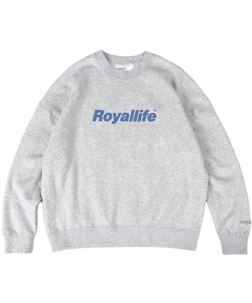 ROYALLIFE(ロイヤルライフ)の「RLCN900オリジナルロゴ起毛マンツーマン - グレー(スウェット・メンズ・グレー・X-LARGE)」の1枚目の写真