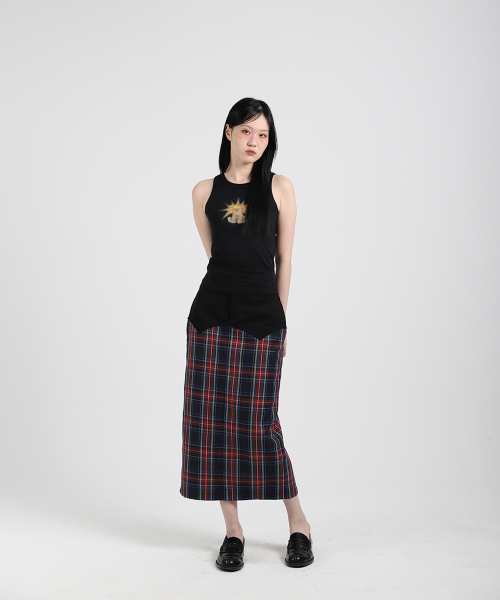 COTTONREBIRTHCLUB（コットンリバースクラブ）の「チェックロングスカート（ブルー）（スカート・レディース・その他・SMALL/MEDIUM）」の2枚目の写真
