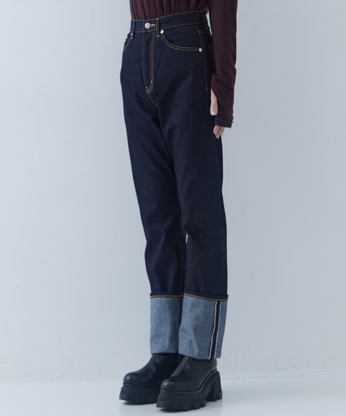 beautiful people（ビューティフルピープル）の「【beautiful people/ビューティフルピープル】selvedge denim woman fits/セルヴィッジデニムウォマンフィッツ（デニムパンツ・レディース・ブラック/ダークインディゴブルー・34/36）」の16枚目の写真