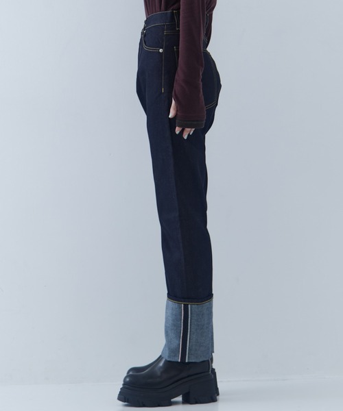 beautiful people（ビューティフルピープル）の「【beautiful people/ビューティフルピープル】selvedge denim woman fits/セルヴィッジデニムウォマンフィッツ（デニムパンツ・レディース・ブラック/ダークインディゴブルー・34/36）」の17枚目の写真