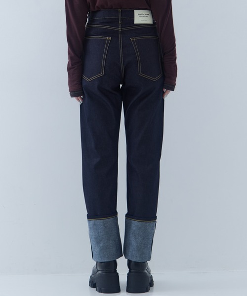 beautiful people（ビューティフルピープル）の「【beautiful people/ビューティフルピープル】selvedge denim woman fits/セルヴィッジデニムウォマンフィッツ（デニムパンツ・レディース・ブラック/ダークインディゴブルー・34/36）」の18枚目の写真