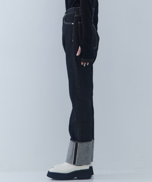 beautiful people（ビューティフルピープル）の「【beautiful people/ビューティフルピープル】selvedge denim woman fits/セルヴィッジデニムウォマンフィッツ（デニムパンツ・レディース・ブラック/ダークインディゴブルー・34/36）」の8枚目の写真