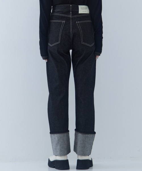 beautiful people（ビューティフルピープル）の「【beautiful people/ビューティフルピープル】selvedge denim woman fits/セルヴィッジデニムウォマンフィッツ（デニムパンツ・レディース・ブラック/ダークインディゴブルー・34/36）」の9枚目の写真