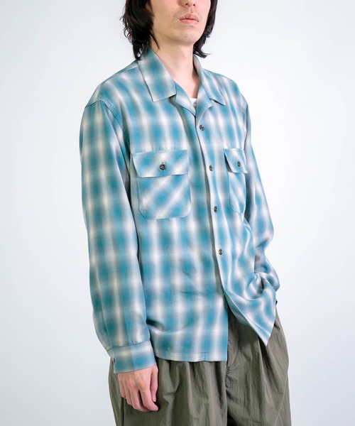 BIG MAC（ビッグマック）の「[BIGMAC] OPEN COLLAR SHIRTS（シャツ/ブラウス・メンズ・ブルー系その他/ホワイト系その他・38/40）」の7枚目の写真