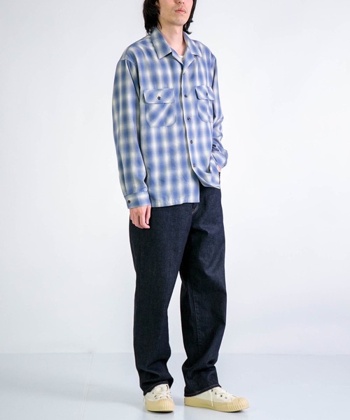 BIG MAC（ビッグマック）の「[BIGMAC] OPEN COLLAR SHIRTS（シャツ/ブラウス・メンズ・ブルー系その他/ホワイト系その他・38/40）」の5枚目の写真