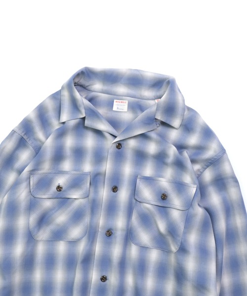 BIG MAC（ビッグマック）の「[BIGMAC] OPEN COLLAR SHIRTS（シャツ/ブラウス・メンズ・ブルー系その他/ホワイト系その他・38/40）」の17枚目の写真