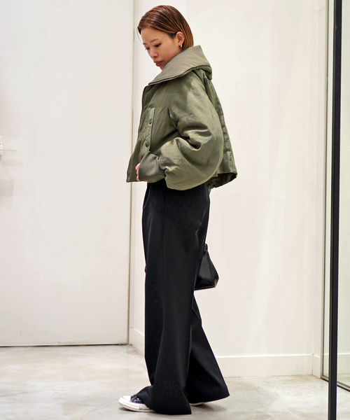 R13(アールサーティーン)の「【R13/アールサーティーン】OVERSIZED PADDED FLIGHT JACKET(ミリタリージャケット・レディース・カーキ・FREE)」の20枚目の写真