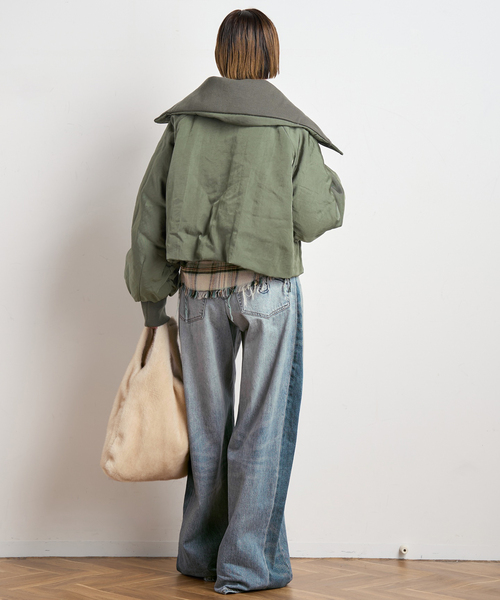 R13/アールサーティーン】OVERSIZED PADDED FLIGHT JACKET（ミリタリー