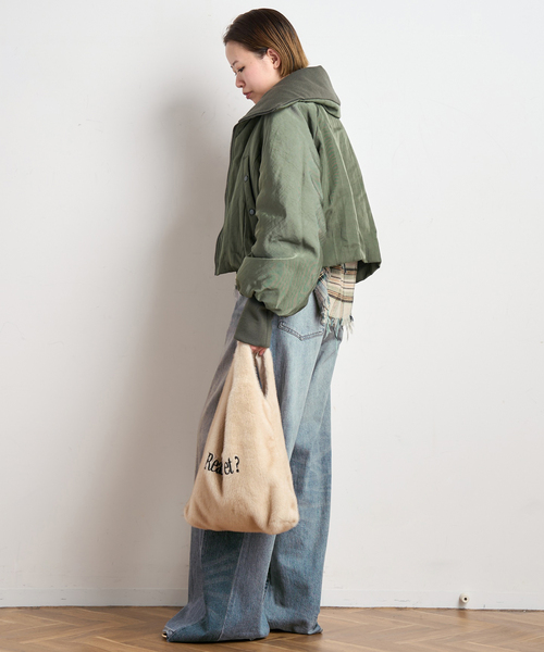 R13(アールサーティーン)の「【R13/アールサーティーン】OVERSIZED PADDED FLIGHT JACKET(ミリタリージャケット・レディース・カーキ・FREE)」の2枚目の写真