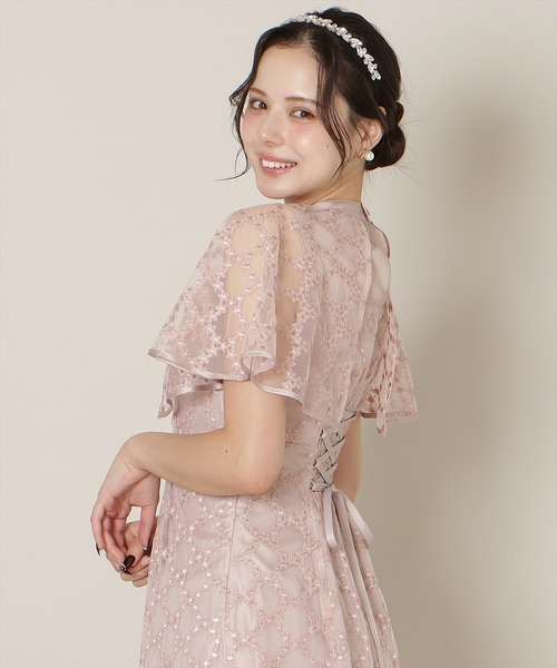 WILLSELECTION（ウィルセレクション）の「パイピングケープフレアワンピース（ドレス・レディース・ピンク/サックスブルー/ミント・FREE）」の22枚目の写真