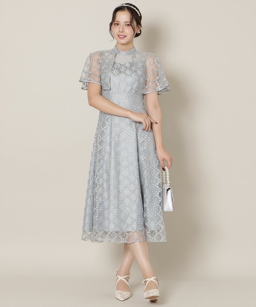 WILLSELECTION（ウィルセレクション）の「パイピングケープフレアワンピース（ドレス・レディース・ピンク/サックスブルー/ミント・FREE）」の11枚目の写真