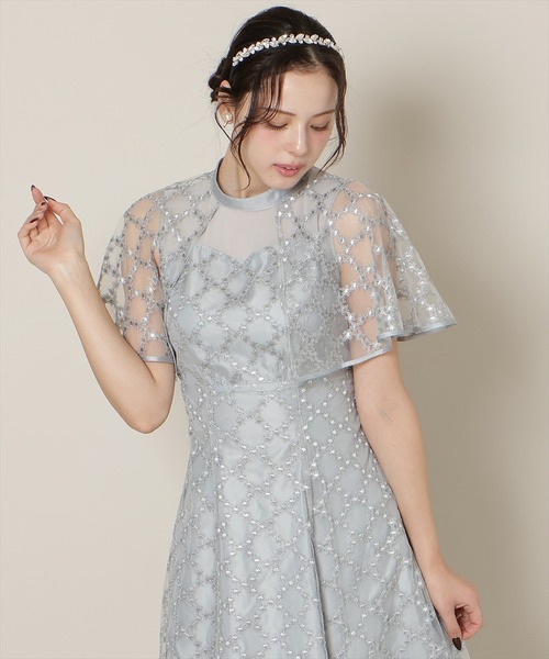 WILLSELECTION（ウィルセレクション）の「パイピングケープフレアワンピース（ドレス・レディース・ピンク/サックスブルー/ミント・FREE）」の13枚目の写真