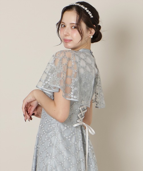 WILLSELECTION（ウィルセレクション）の「パイピングケープフレアワンピース（ドレス・レディース・ピンク/サックスブルー/ミント・FREE）」の14枚目の写真