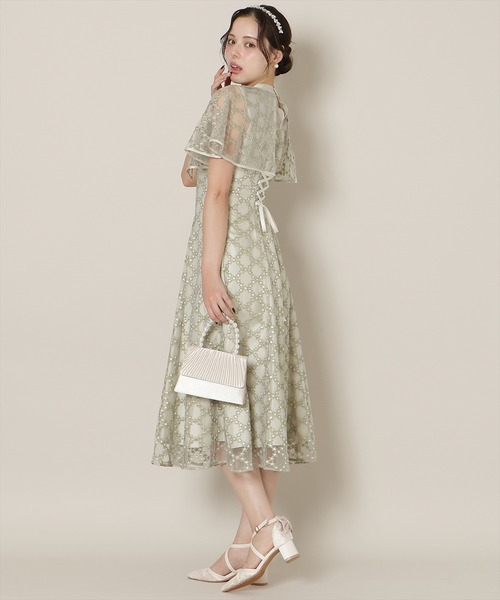 WILLSELECTION（ウィルセレクション）の「パイピングケープフレアワンピース（ドレス・レディース・ピンク/サックスブルー/ミント・FREE）」の5枚目の写真