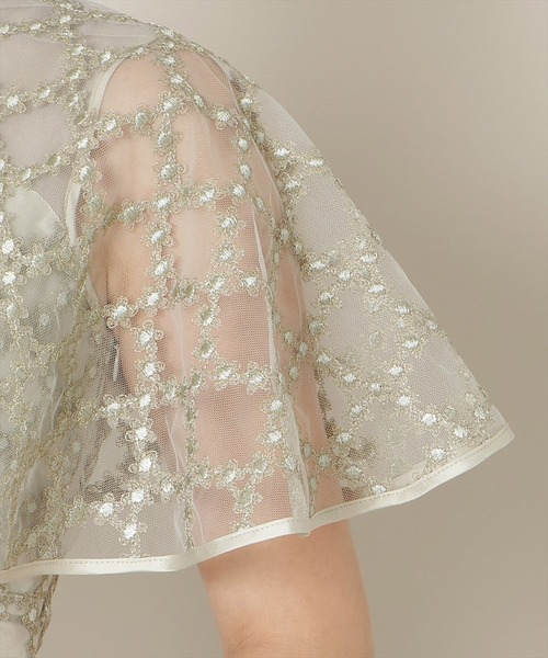 WILLSELECTION（ウィルセレクション）の「パイピングケープフレアワンピース（ドレス・レディース・ピンク/サックスブルー/ミント・FREE）」の9枚目の写真