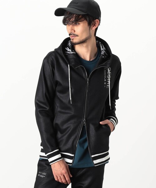 NICOLE CLUB FOR MEN（ニコルクラブフォーメン）の「【NICOLE SPORTS】ダンボールニットジップパーカー（パーカー・メンズ・チャコールグレー/ブラック/カーキ・L/M/XL）」の2枚目の写真