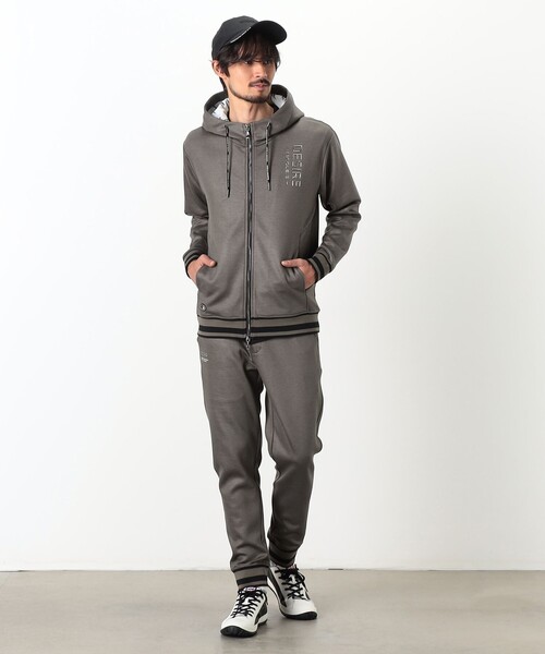 NICOLE CLUB FOR MEN（ニコルクラブフォーメン）の「【NICOLE SPORTS】ダンボールニットジップパーカー（パーカー・メンズ・チャコールグレー/ブラック/カーキ・L/M/XL）」の5枚目の写真