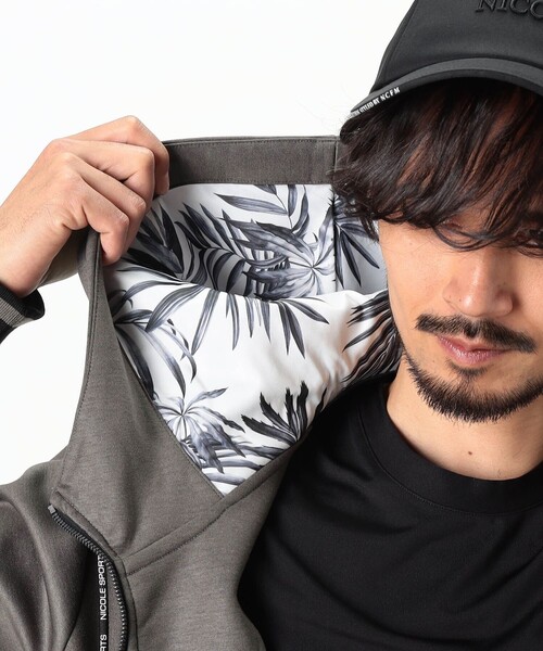 NICOLE CLUB FOR MEN（ニコルクラブフォーメン）の「【NICOLE SPORTS】ダンボールニットジップパーカー（パーカー・メンズ・チャコールグレー/ブラック/カーキ・L/M/XL）」の15枚目の写真