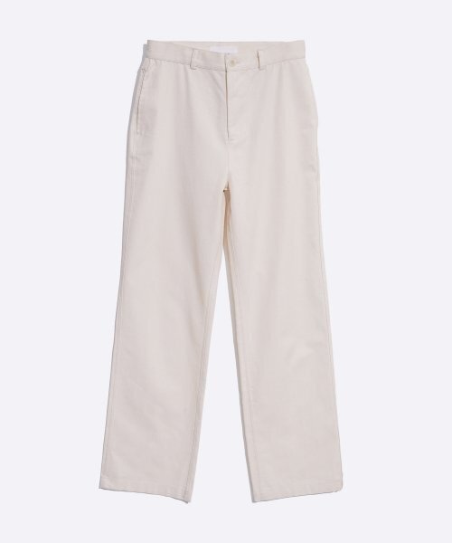 HARDCORE HAPPINESS(ハードコアハピネス)の「COTTON STRAIGHT BASIC PANTS_IVORY(その他パンツ・レディース・その他・S/M)」の2枚目の写真