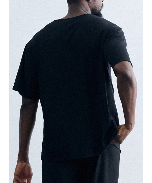 AIRIT(アイリット)の「ソフトスcoopネックショートスリーブAM1191 BK(Tシャツ/カットソー・メンズ・ブラック・FREE)」の3枚目の写真