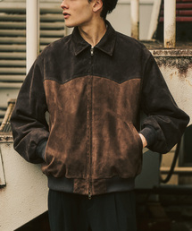 417 EDIFICE | ラムスエード ジップヨークジャケット(ライダースジャケット)