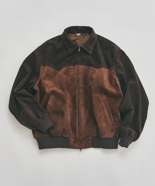 417 EDIFICE（フォーワンセブンエディフィス）の「ラムスエード ジップヨークジャケット（ライダースジャケット・メンズ・ブラウン・MEDIUM/LARGE）」の14枚目の写真