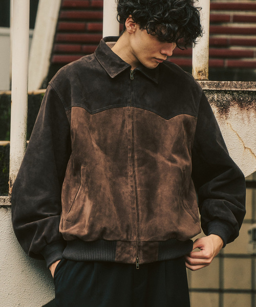 417 EDIFICE（フォーワンセブンエディフィス）の「ラムスエード ジップヨークジャケット（ライダースジャケット・メンズ・ブラウン・MEDIUM/LARGE）」の11枚目の写真