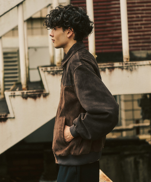 417 EDIFICE（フォーワンセブンエディフィス）の「ラムスエード ジップヨークジャケット（ライダースジャケット・メンズ・ブラウン・MEDIUM/LARGE）」の10枚目の写真