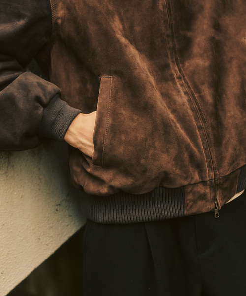 417 EDIFICE（フォーワンセブンエディフィス）の「ラムスエード ジップヨークジャケット（ライダースジャケット・メンズ・ブラウン・MEDIUM/LARGE）」の7枚目の写真