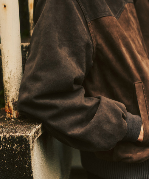 417 EDIFICE（フォーワンセブンエディフィス）の「ラムスエード ジップヨークジャケット（ライダースジャケット・メンズ・ブラウン・MEDIUM/LARGE）」の6枚目の写真