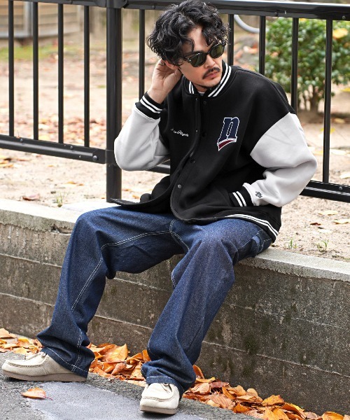 LUXSTYLE(ラグスタイル)の「裏起毛ヘビーウエイトスタジャン(スタジャン・メンズ・ブラック・M/L/XL)」の4枚目の写真