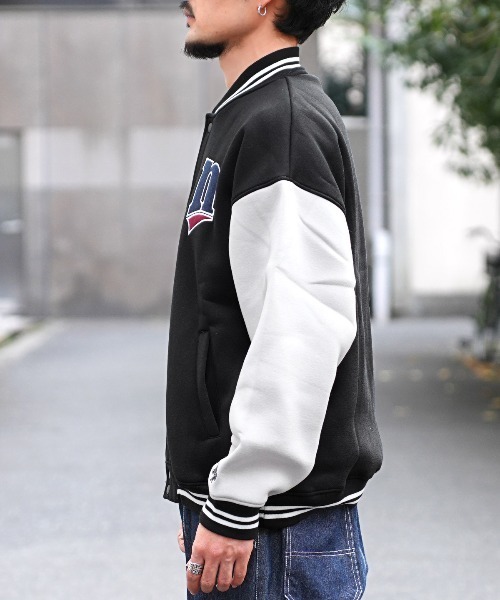 LUXSTYLE(ラグスタイル)の「裏起毛ヘビーウエイトスタジャン(スタジャン・メンズ・ブラック・M/L/XL)」の5枚目の写真