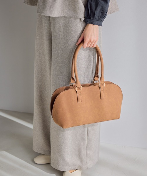 studio CLIP(スタディオクリップ)の「3ROOMボストンショルダーバッグ(トートバッグ・レディース・アイボリー/ブラック/キャメル・FREE)」の3枚目の写真