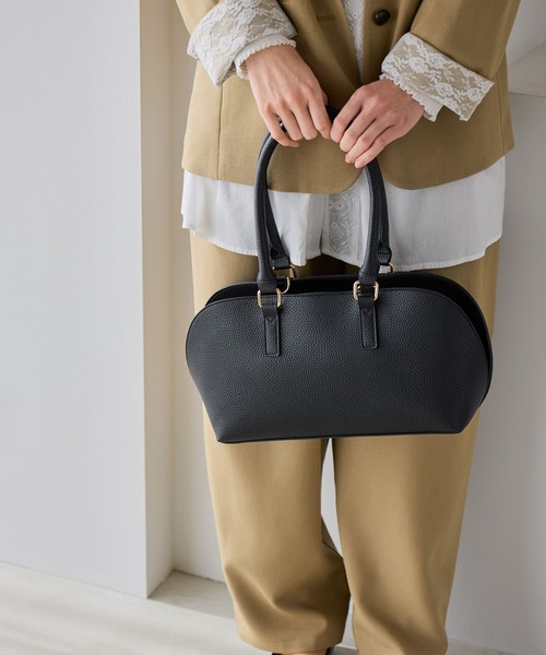 studio CLIP(スタディオクリップ)の「3ROOMボストンショルダーバッグ(トートバッグ・レディース・アイボリー/ブラック/キャメル・FREE)」の2枚目の写真