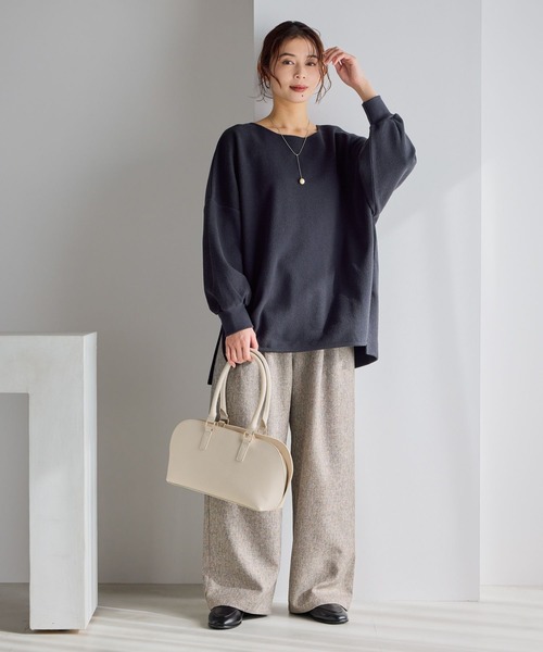 studio CLIP(スタディオクリップ)の「3ROOMボストンショルダーバッグ(トートバッグ・レディース・アイボリー/ブラック/キャメル・FREE)」の13枚目の写真