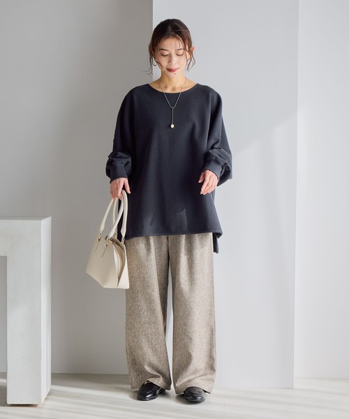 studio CLIP(スタディオクリップ)の「3ROOMボストンショルダーバッグ(トートバッグ・レディース・アイボリー/ブラック/キャメル・FREE)」の14枚目の写真