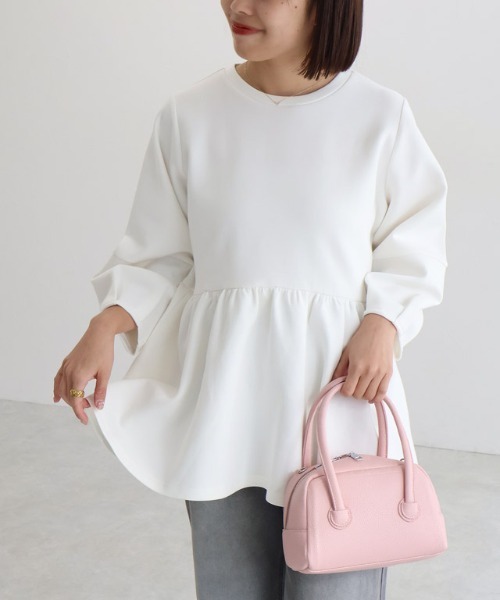 Pierrot（ピエロ）の「デザインダンボールスウェットプルオーバー Btype（スウェット・レディース・オフホワイト/ネイビー/ブラック/杢グレー・L/M/S）」の2枚目の写真