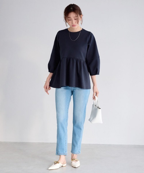 Pierrot（ピエロ）の「デザインダンボールスウェットプルオーバー Btype（スウェット・レディース・オフホワイト/ネイビー/ブラック/杢グレー・L/M/S）」の15枚目の写真