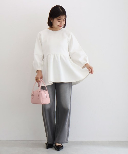 Pierrot（ピエロ）の「デザインダンボールスウェットプルオーバー Btype（スウェット・レディース・オフホワイト/ネイビー/ブラック/杢グレー・L/M/S）」の20枚目の写真