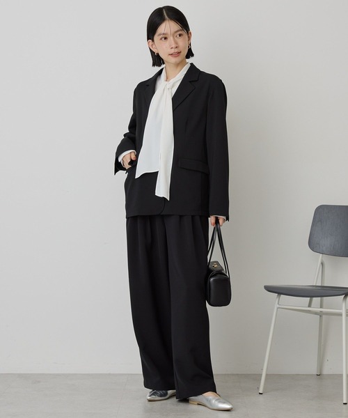 AMERICAN HOLIC(アメリカンホリック)の「【イージーケア】タックストレートパンツ(その他パンツ・レディース・ネイビー/ブラック・L/M)」の10枚目の写真