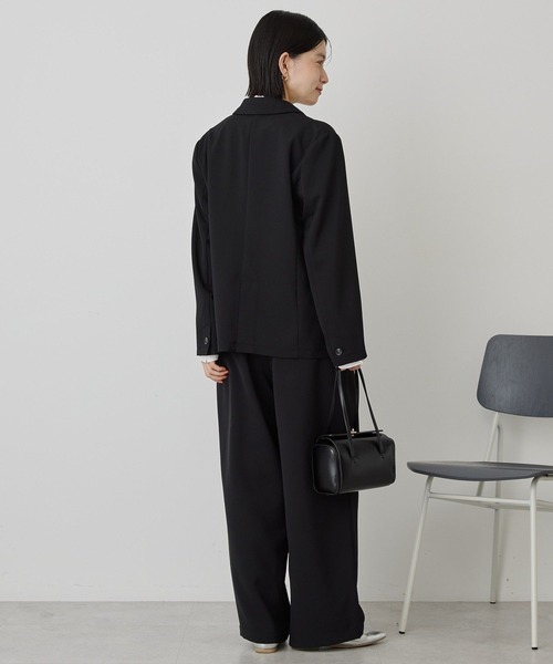 AMERICAN HOLIC(アメリカンホリック)の「【イージーケア】タックストレートパンツ(その他パンツ・レディース・ネイビー/ブラック・L/M)」の12枚目の写真