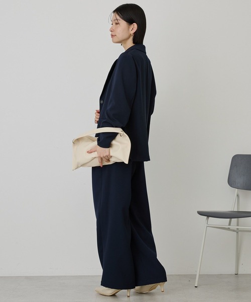 AMERICAN HOLIC(アメリカンホリック)の「【イージーケア】タックストレートパンツ(その他パンツ・レディース・ネイビー/ブラック・L/M)」の18枚目の写真