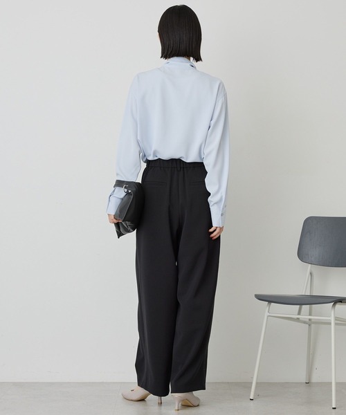 AMERICAN HOLIC(アメリカンホリック)の「【イージーケア】タックストレートパンツ(その他パンツ・レディース・ネイビー/ブラック・L/M)」の7枚目の写真