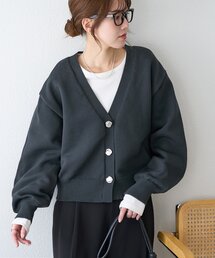 【WEB限定】スポンディッシュメタル釦Vカーディガン