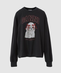 GANNI | Basic Cotton Relaxed Longsleeve Puddle Print(Tシャツ/カットソー)