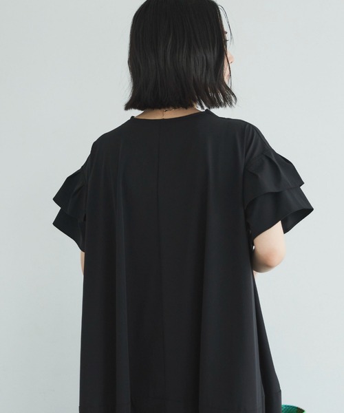 Doux archives(ドゥアルシーヴ)の「【接触冷感/UVカット/マシンウォシャブル】コクーンワンピース(ワンピース・レディース・ブラック/チャコールグレー/カーキ・FREE)」の18枚目の写真