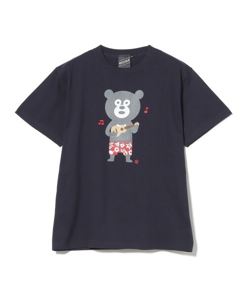 BEAMS T（ビームスティー）の「BEAMS T / ウクレレ ベア Tシャツ（Tシャツ/カットソー・メンズ・ライトグレー/ネイビー・SMALL/MEDIUM/LARGE/X-LARGE）」の2枚目の写真